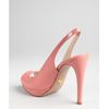 Prada Soft Pink Patent Leather Peep Toe Slingback Pumps in Pink - Lyst