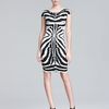 Roberto Cavalli Zebraprint Sheath Dress in Black (black nature) - Lyst