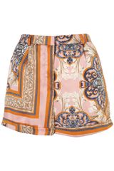 Topshop Scarf Print Shorts