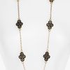 Tory Burch Cole Enamel Clover Necklace in Black - Lyst