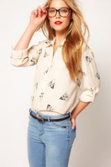Asos Asos Shirt With Owl Print