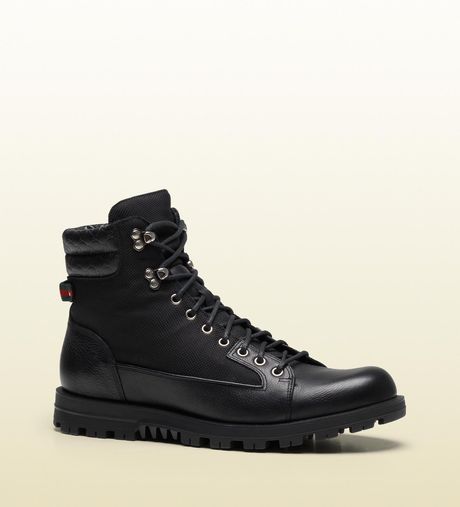 Gucci Trek Boot with Signature Web Detail in Black for Men - Lyst