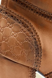 Gucci Johanna Brogue Mid Heel Tall Boot - Lyst
