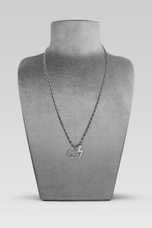 Gucci Necklace with Lightening Strike and Interlocking G Motif Pendants - Lyst