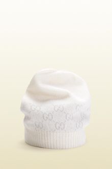 Gucci Gg Pattern Knit Hat - Lyst