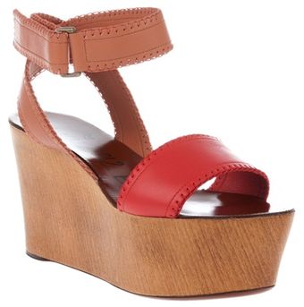 Lanvin Wedge Sandal - Lyst