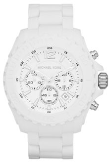 Michael Kors Chronograph Drake White Silicone Strap Watch  - Lyst