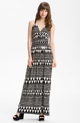 Vince Camuto Geo Stripe Maxi Dress - Lyst