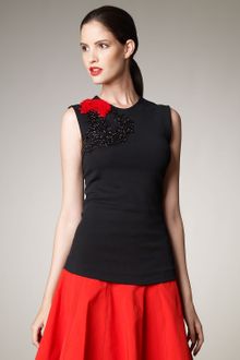 Donna Karan New York Sleeveless Beaded Top - Lyst