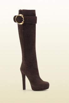 Gucci Josephine Round Horseheads Tall High Heel Platform Boot - Lyst