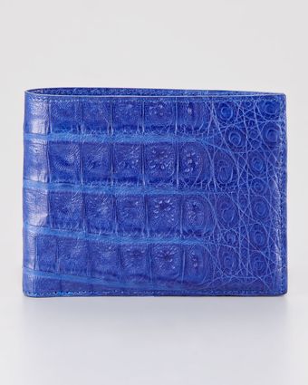 Santiago Gonzalez Bifold Crocodile Wallet - Lyst