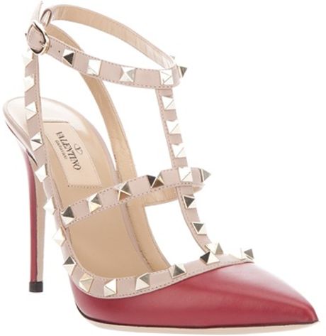 Valentino Studded Pump in Red