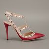 Valentino Studded Pump in Red - Lyst