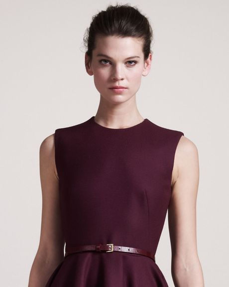 Alexander Mcqueen Skinny Belt in Brown (oxblood) - Lyst