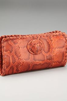 Bottega Veneta Python Turnlock Clutch - Lyst