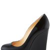 Christian Louboutin Ron Ron Patent Wedge Pump in Black - Lyst