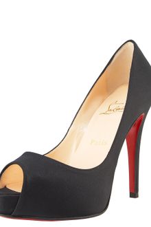 Christian Louboutin Very Prive Satin Platform Pump - Lyst