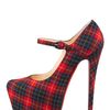 Christian Louboutin Lady Daf Tartan Mary Jane in Red - Lyst