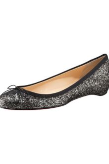 Christian Louboutin Sonietta Glittered Flat - Lyst