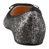 Christian Louboutin Sonietta Glittered Flat in Black (silver) - Lyst