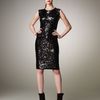 Donna Karan New York Sequined Cashmeresilk Dress in Black - Lyst