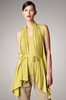Donna Karan New York Tiewaist Vest - Lyst