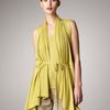 Donna Karan New York Tiewaist Vest in Yellow - Lyst