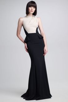 Elie Saab Color-Block-Bodice Gown - Lyst