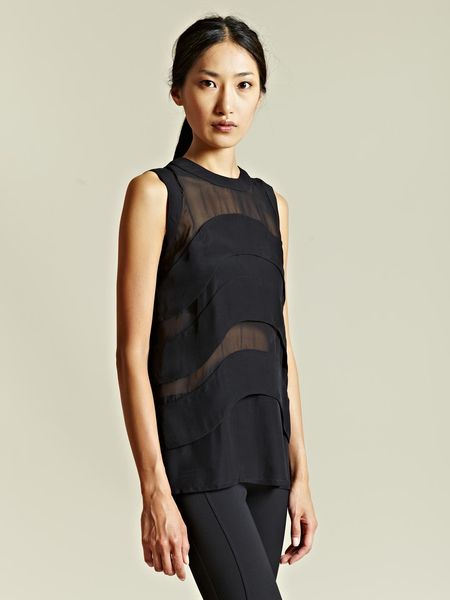 Givenchy Givenchy Womens Curve Top in Black - Lyst