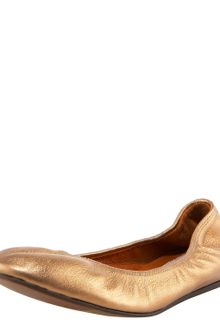 Lanvin Metallic Leather Ballerina - Lyst