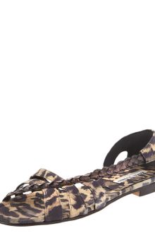 Manolo Blahnik Leopardprint Suede Sandal - Lyst