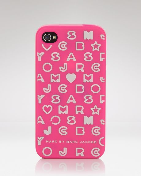 Marc By Marc Jacobs Iphone Case 4g Stardust Logo in Pink (peony multi) - Lyst