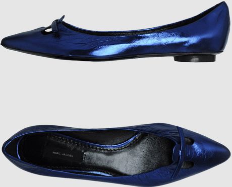 Marc Jacobs Ballet Flats in Blue (gold) - Lyst