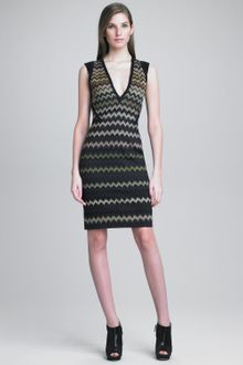 Missoni Zigzag Knit Fitted Dress - Lyst