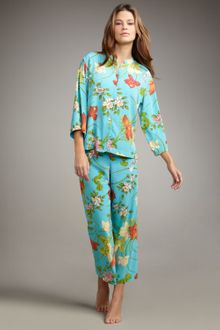 Natori Peranakan Floralprint Charmeuse Pajamas - Lyst