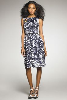 Oscar de la Renta Patchwork Sequined Dress - Lyst