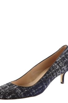 Oscar de la Renta Flannel Plaid Kittenheel Pump - Lyst