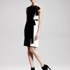 Vionnet Twotone Shift Dress in Black - Lyst