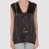 Balmain Sleeveless Tshirt in Brown - Lyst