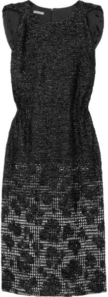 Bottega Veneta Degradé Texturedjacquard Dress - Lyst