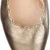 Chloé Lauren Metallic Leather Ballet Flats in Gold (anthracite) - Lyst