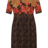 Erdem Ivy Embroidered Stretchcrepe and Lace Dress in Brown (tobacco) - Lyst