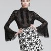 Oscar De La Renta Lace Blouse in Black - Lyst