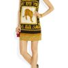 Versace Printed Silk Shift Dress in Yellow (multicolored) - Lyst
