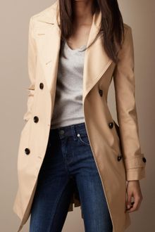 Burberry Brit Oversize Collar Trench Coat - Lyst
