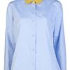 Carven Collar Top in Yellow - Lyst