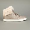 Gucci Rabbit Fur Trainer in Beige - Lyst