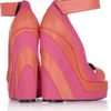Pierre Hardy Canvas and Leather Platform Wedge Sandals in Pink - Lyst