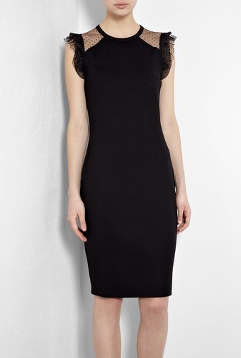 RED Valentino Tulle Jersey Pencil Dress - Lyst