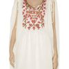 Temperley London Francisca Embroidered Chiffon Kaftan in White - Lyst